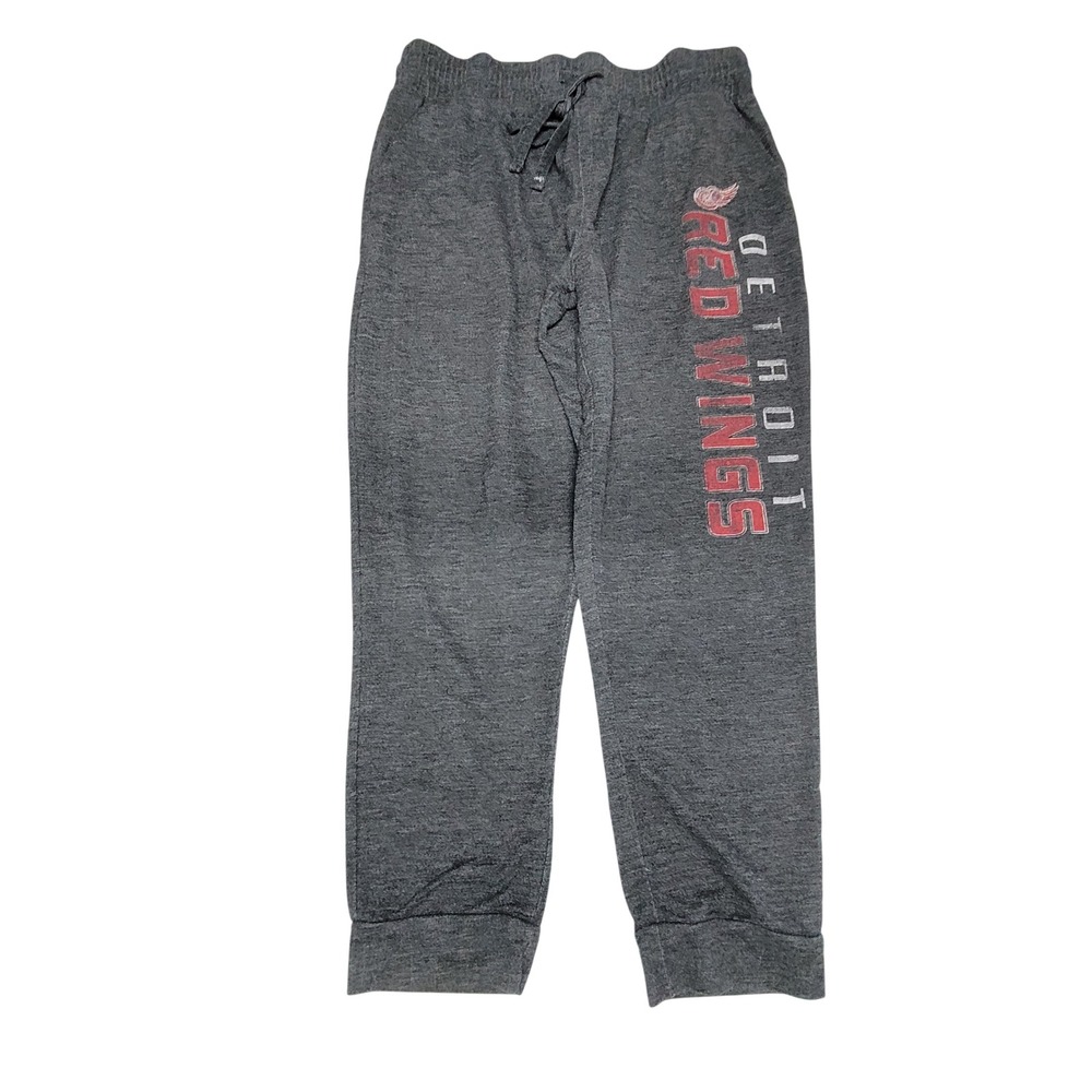 Detroit Red Wings Sideline Apparel Gray Jogger Sweatpants Mens Large NHL Hockey